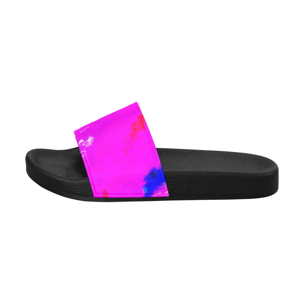 Glitchy Pinkness Women's Slide Sandals (Model 057)