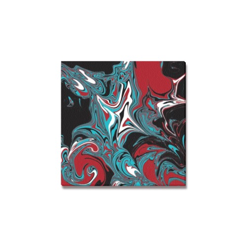 Dark Wave of Colors Upgraded Canvas Print 12"x12"