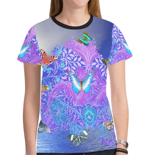 Butterfly Tree New All Over Print T-shirt for Women (Model T45)