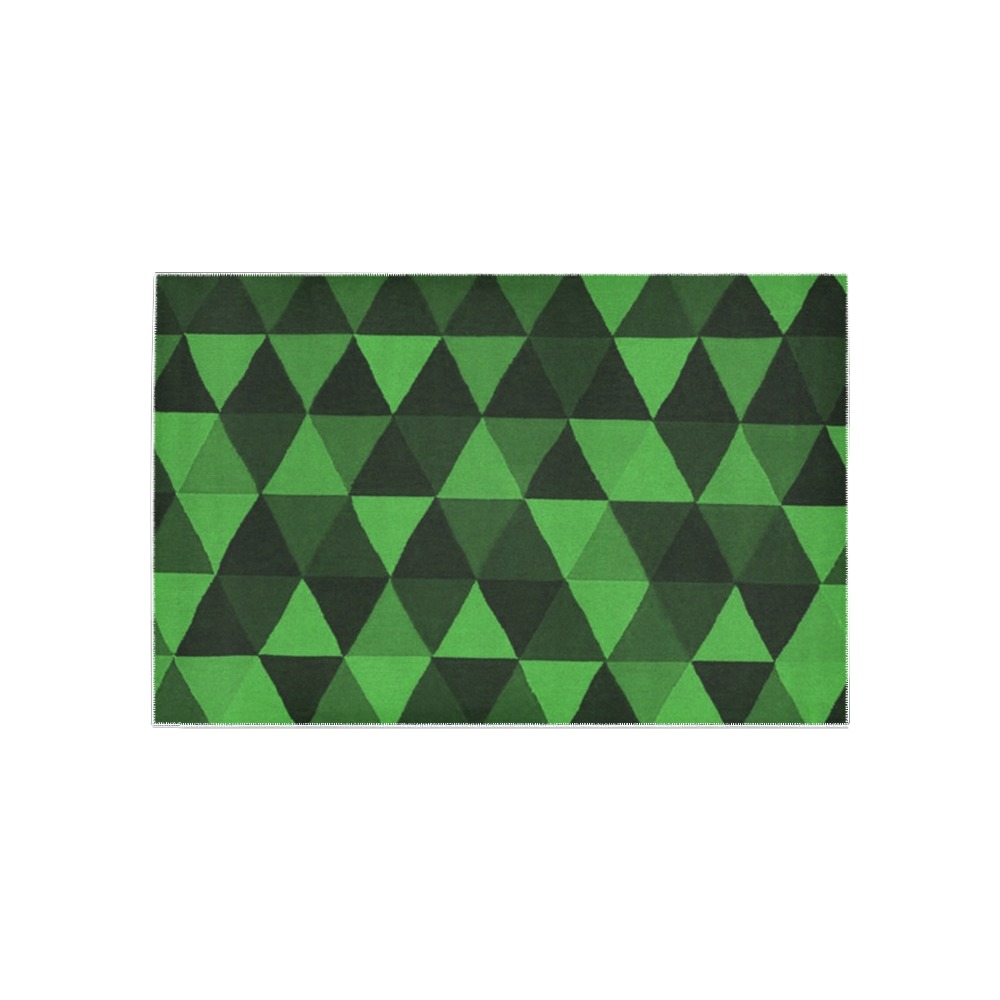 RALPH RORAFF Geometric Modern Green Area Rug 5'x3'3''