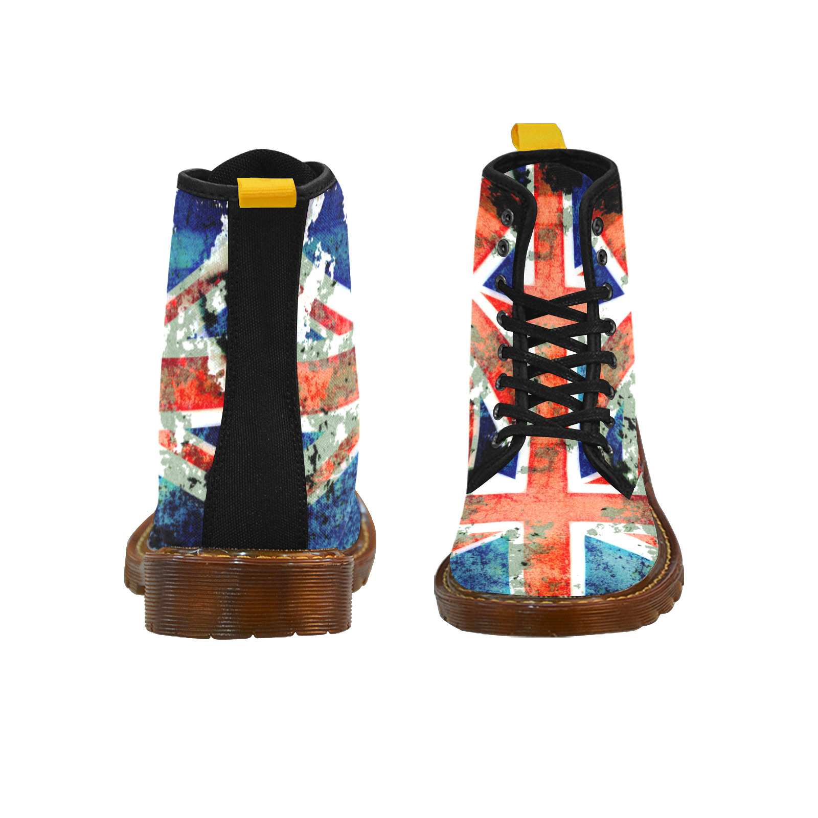 Extreme Grunge Union Jack Flag Martin Boots For Men Model 1203H