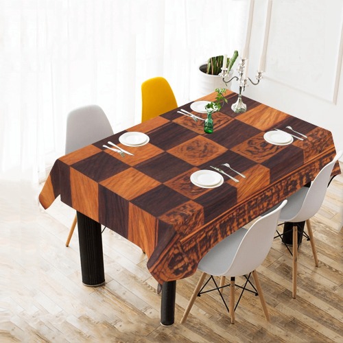 chess board 2 Cotton Linen Tablecloth 60"x 84"