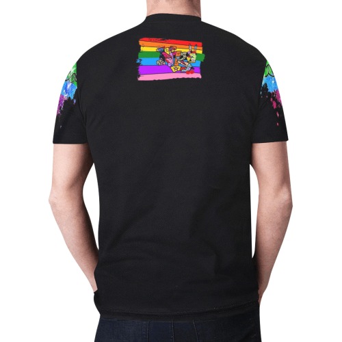 Rainbow Heart Pride by Nico Bielow New All Over Print T-shirt for Men (Model T45)