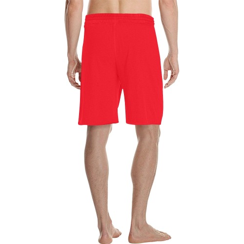 red Men's All Over Print Casual Shorts (Model L23)