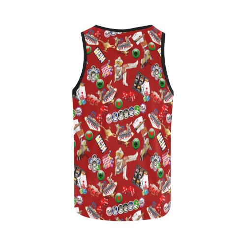 Las Vegas Icons Gamblers Delight / Red All Over Print Tank Top for Women (Model T43)