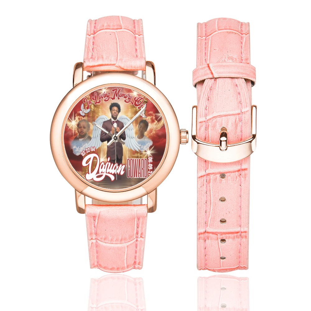 Watch Women's Rose Gold Leather Strap Watch(Model 201)