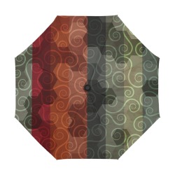 Elegant Dark Vintage Spiral Anti-UV Auto-Foldable Umbrella (U09)