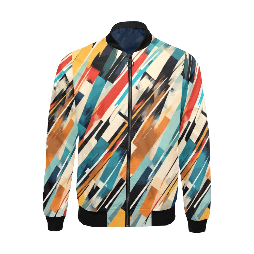 Classy abstract art of shapeless forms and colors All Over Print Bomber Jacket for Men (Model H19)