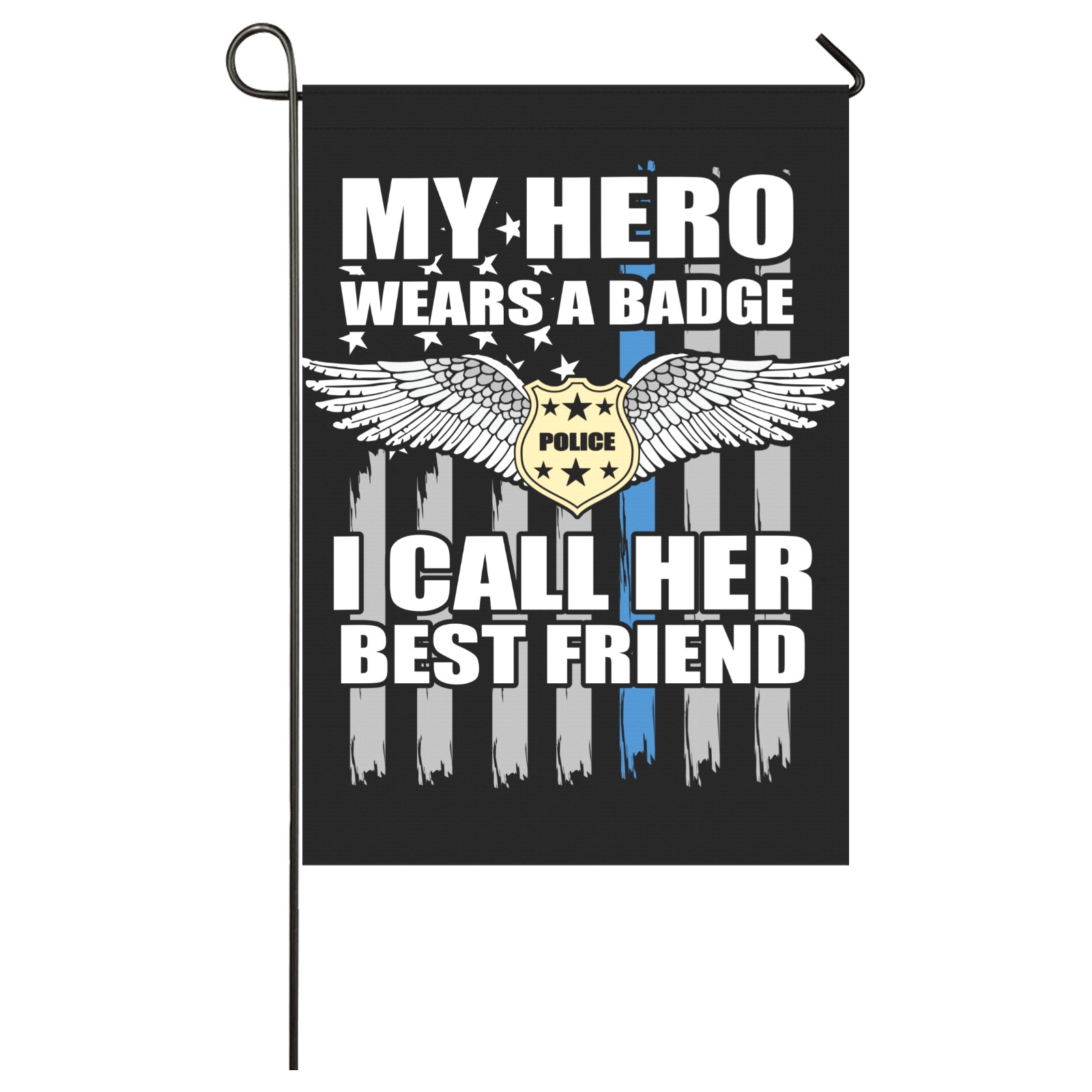 Best Friend Wears A Badge Garden Flag 28''x40'' （Without Flagpole）