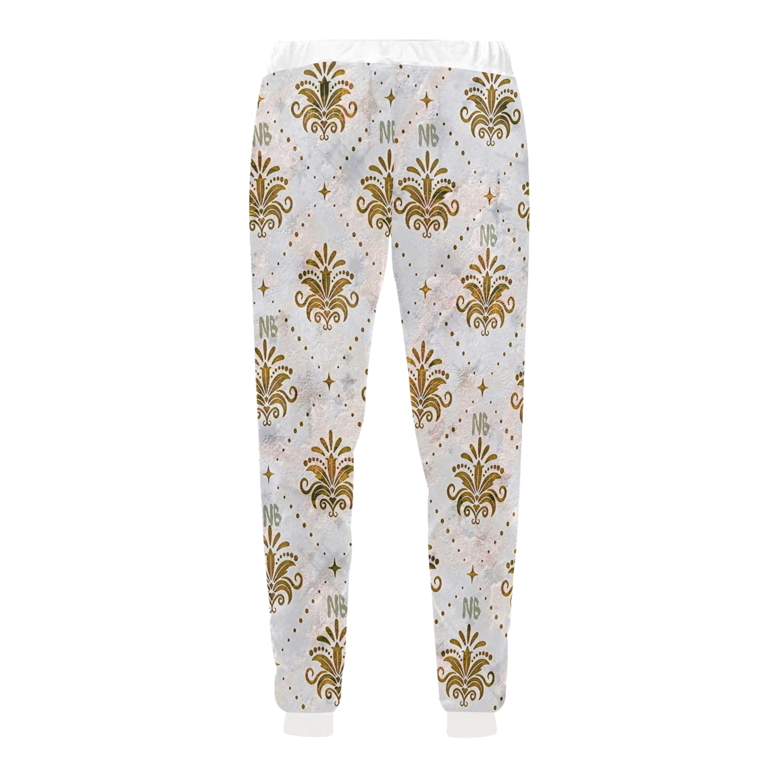 Gold Royal Pattern by Nico Bielow Unisex All Over Print Sweatpants (Model L11)