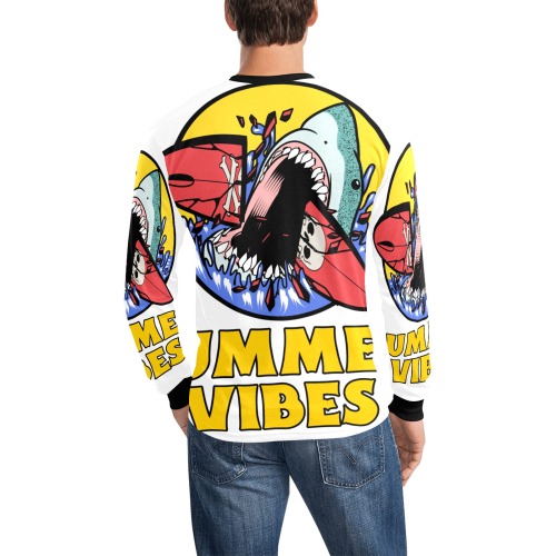 a-graphic-of-a-cool-surfer Men's All Over Print Long Sleeve T-shirt (Model T51)
