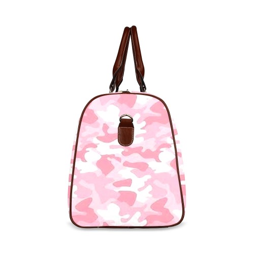 Breast Cancer Camo Waterproof Travel Bag/Large (Model 1639)