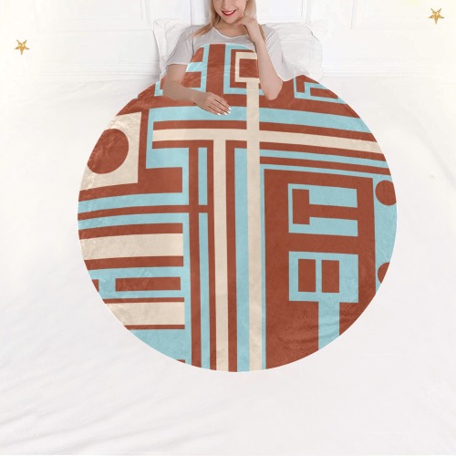 Model 1 Circular Ultra-Soft Micro Fleece Blanket 47"