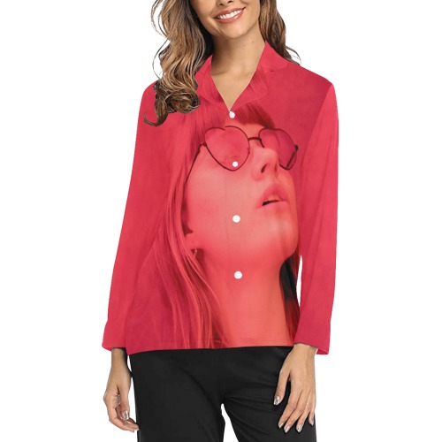 Jessie Jean Shirt 2 Women's Long Sleeve Pajama Shirt