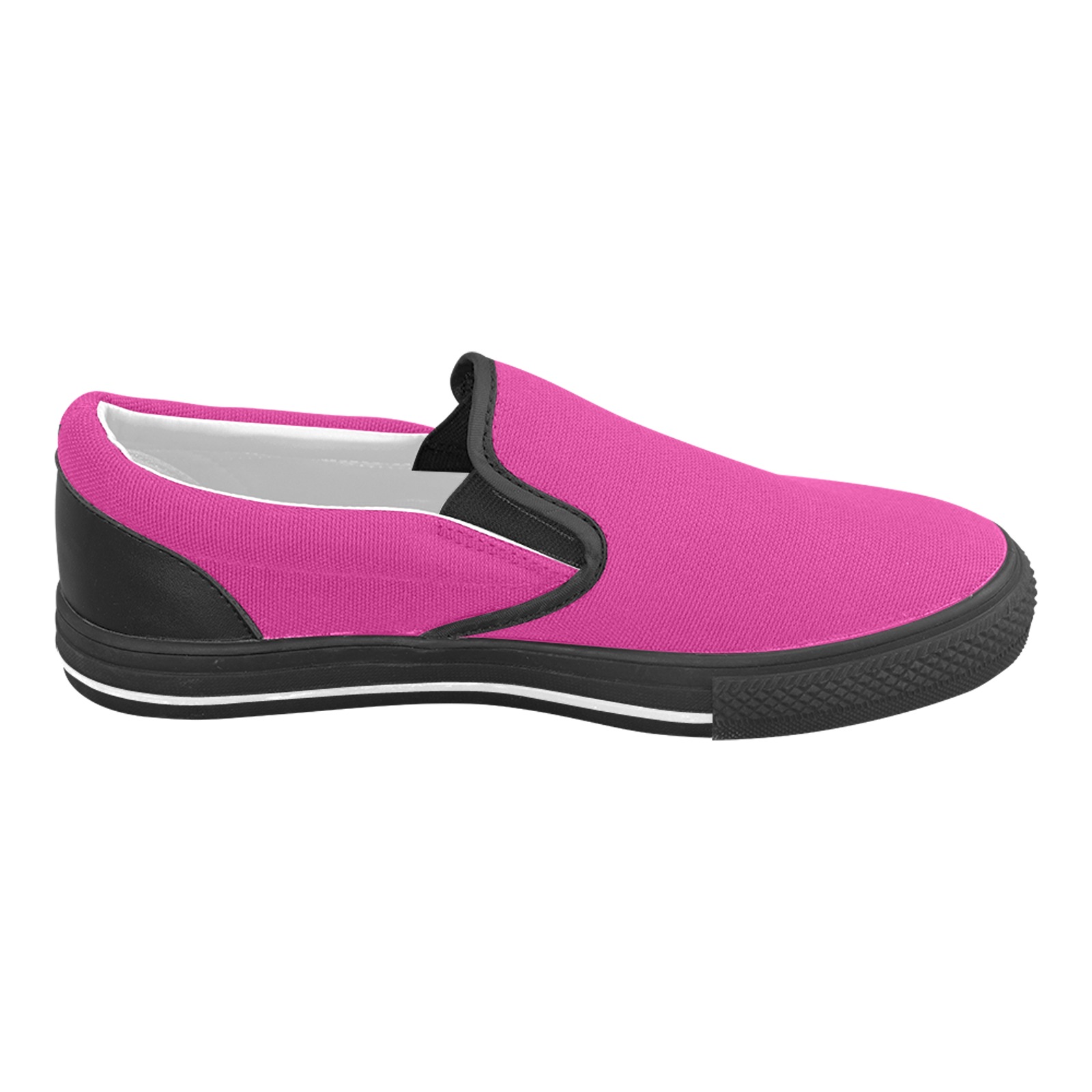 color Barbie pink Men's Slip-on Canvas Shoes (Model 019)