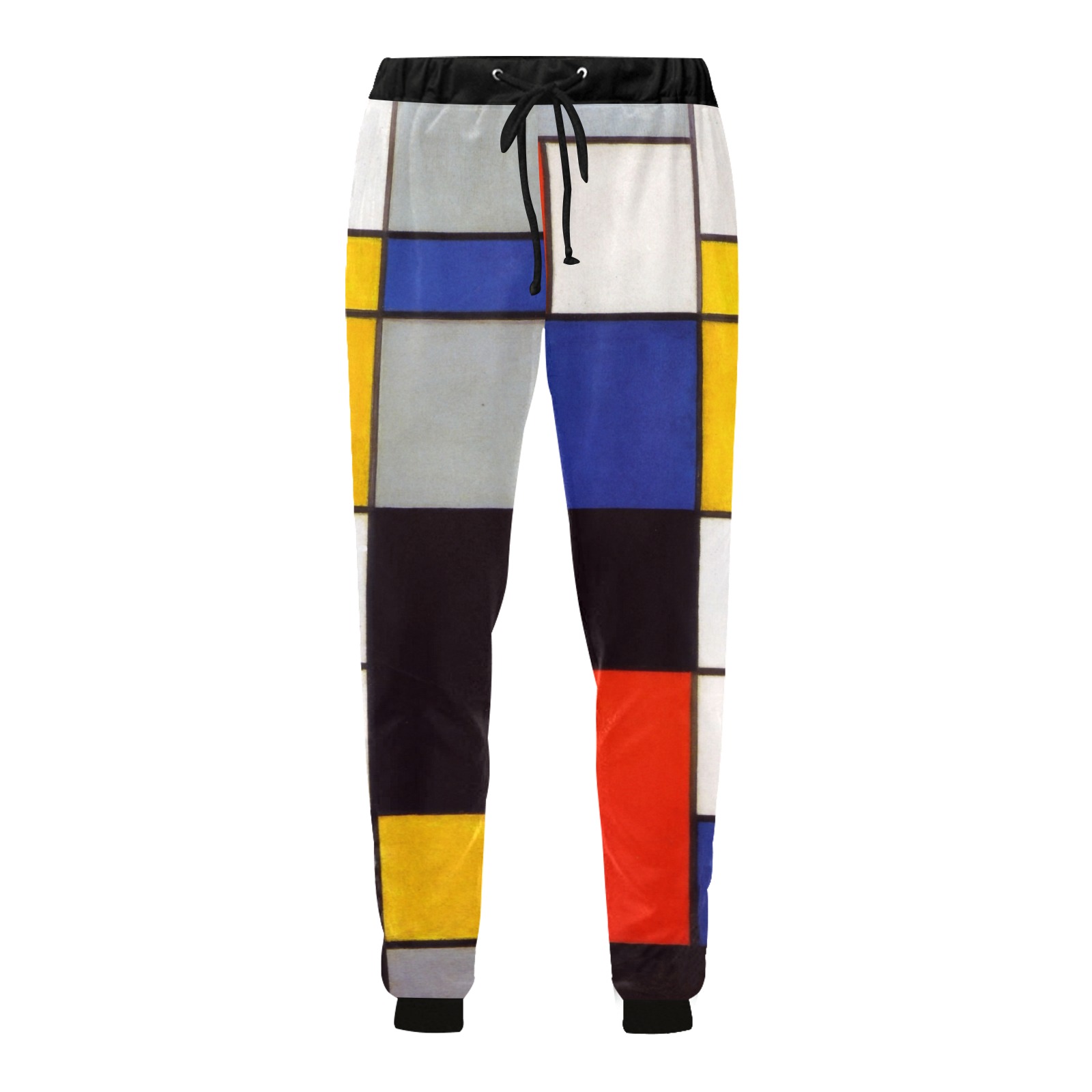 Composition A by Piet Mondrian Men's All Over Print Sweatpants (Model L11)