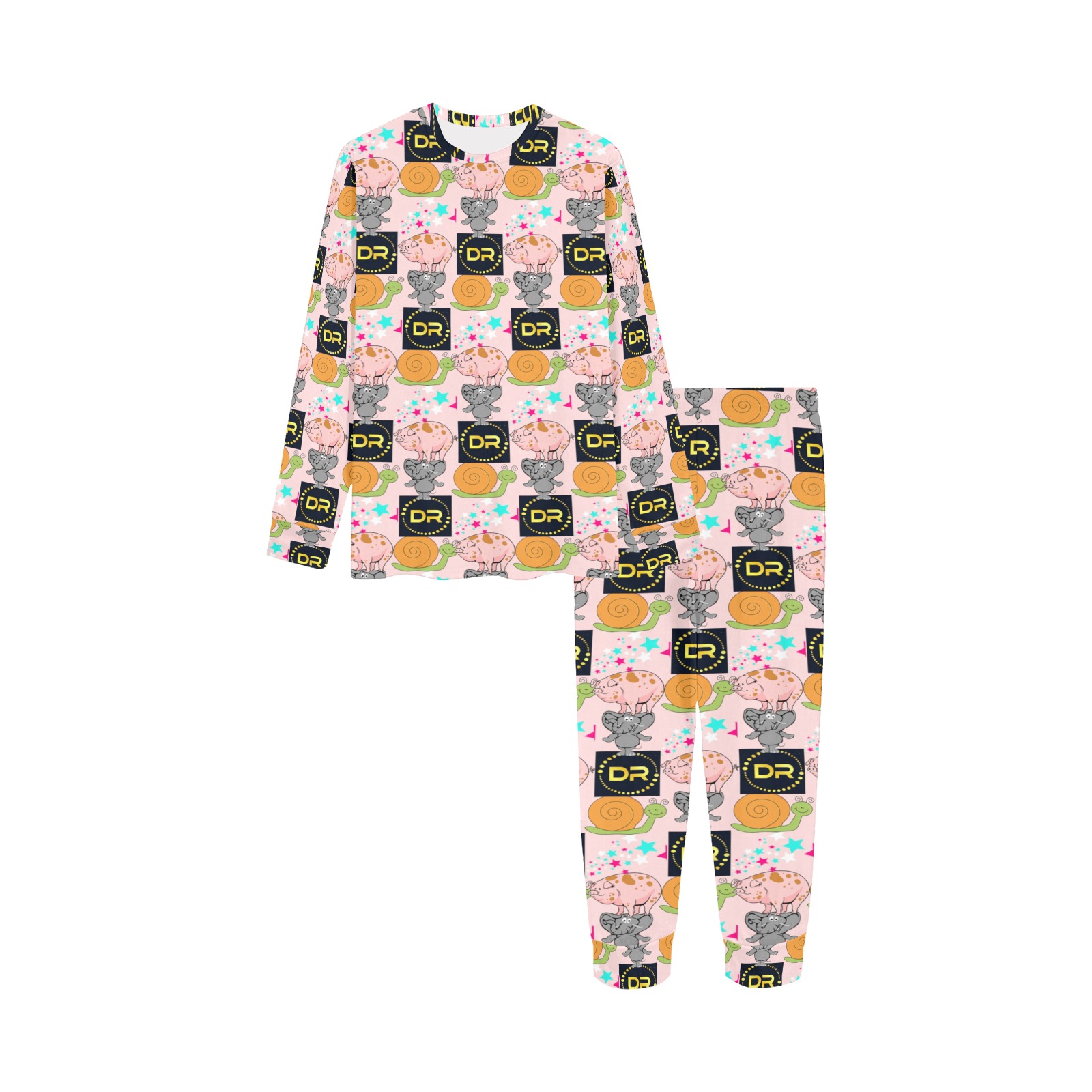 Pattern Kids' All Over Print Pajama Set