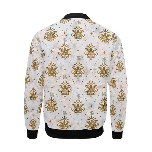 Gold Royal Pattern by Nico Bielow All Over Print Bomber Jacket for Men (Model H19)