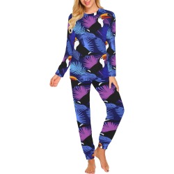Tropical Birds Women's All Over Print Pajama Set