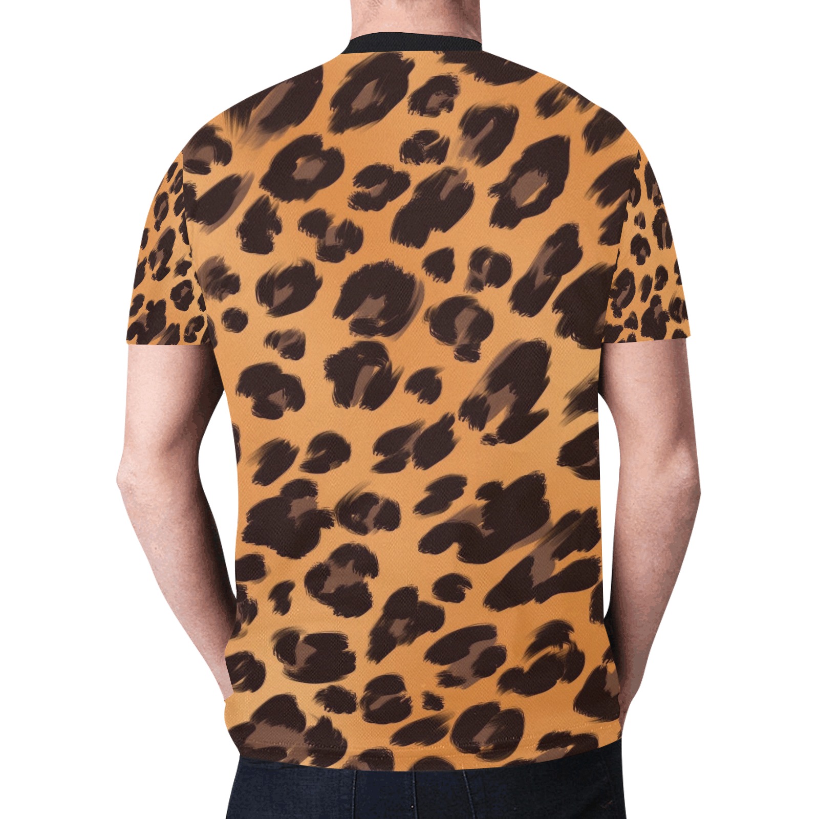 Leopard Print New All Over Print T-shirt for Men (Model T45)