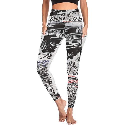 Jeep Life Leggins Women's All Over Print Leggings with Pockets (Model L56)