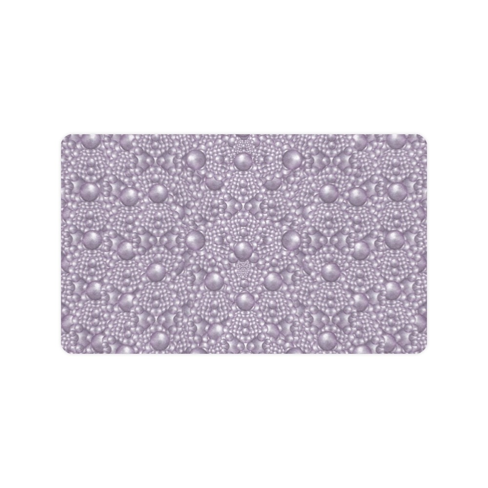 festive purple pearls Doormat 30"x18" (Black Base)