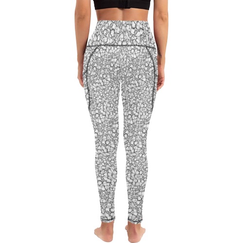 Pussy Willow Pods Women's All Over Print Leggings with Pockets (Model L56)