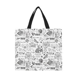 Inspirational tattoo pattern BL 2 All Over Print Canvas Tote Bag/Large (Model 1699)