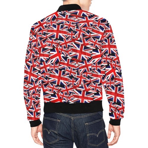 Union Jack British UK Flag All Over Print Bomber Jacket for Men (Model H19)