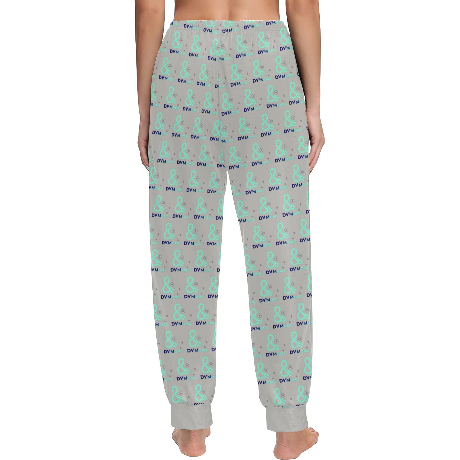 Gray pants all over logo Women's All Over Print Pajama Trousers