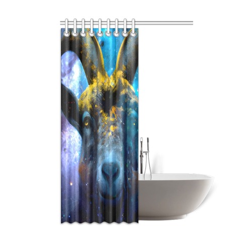 Painted Goat Shower Curtain 48"x72"