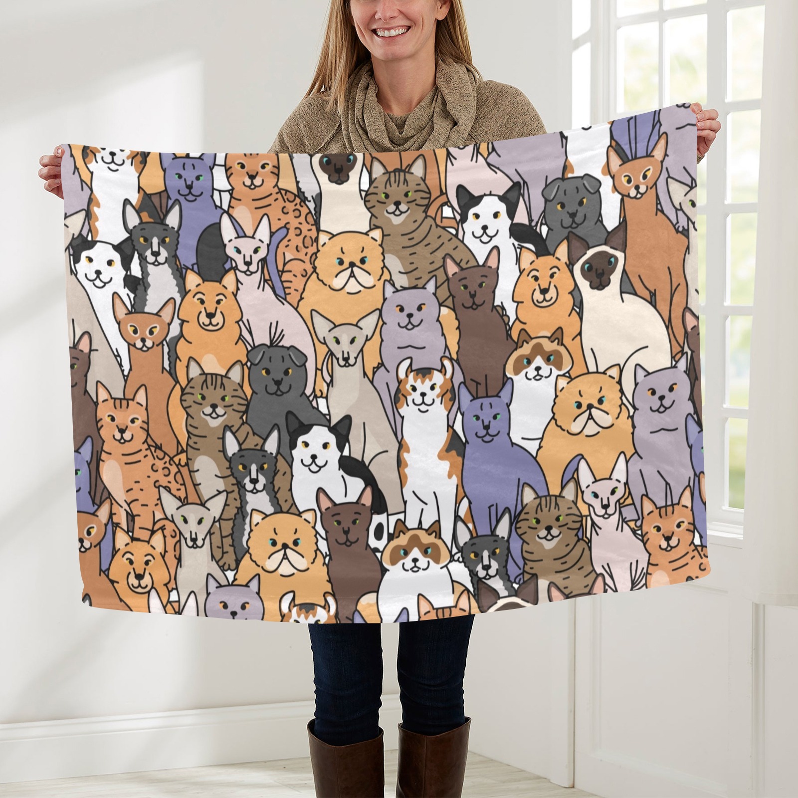 World of Cats Baby Blanket 30"x40"