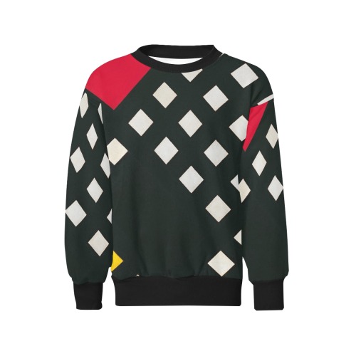 Counter-composition XV by Theo van Doesburg- Kids' All Over Print Sweatshirt (Model H37)