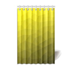 Yellow gradient geometric mesh pattern Shower Curtain 48"x72"