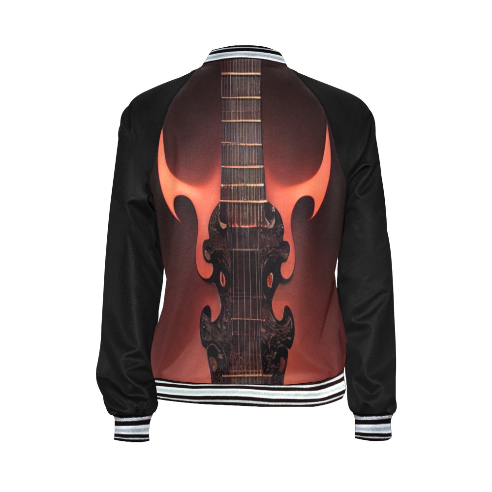 Rock guitar #2 All Over Print Bomber Jacket for Women (Model H21)