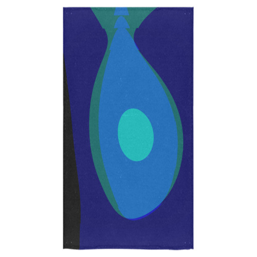 Dimensional Blue Abstract 915 Bath Towel 30"x56"