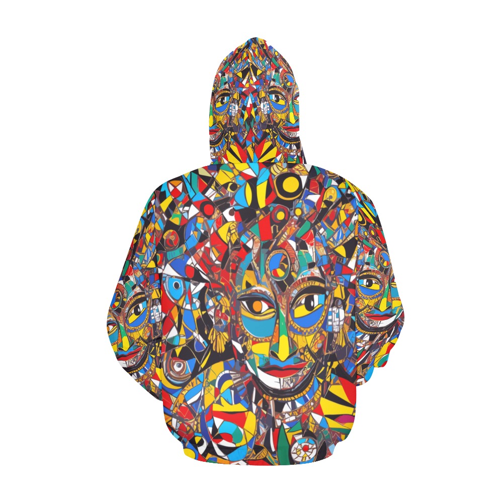 Awesome African mask cool colorful abstract art. All Over Print Hoodie for Men (USA Size) (Model H13)