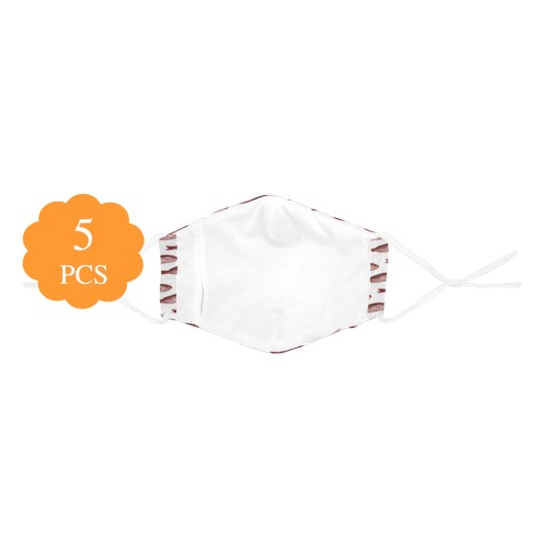 Pink Snappers 3D Mouth Mask with Drawstring (Pack of 5 & 10 Filters Included) (Model M04)