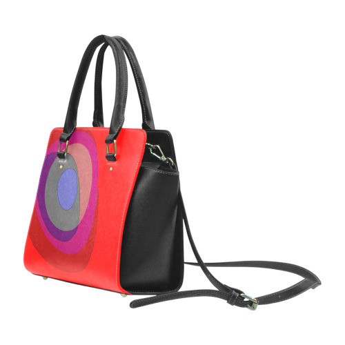 Red Abstract 714 Classic Shoulder Handbag (Model 1653)