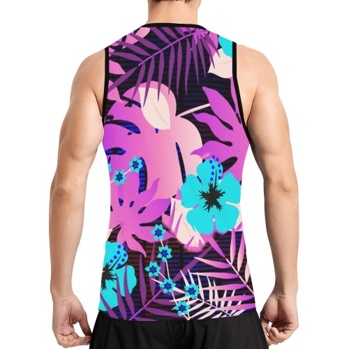 GROOVY FUNK THING FLORAL PURPLE All Over Print Basketball Jersey