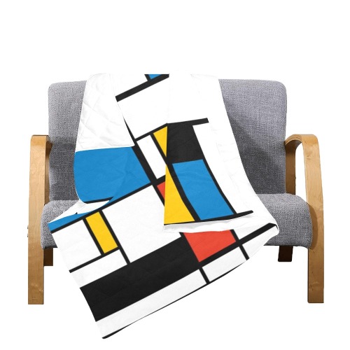 Mondrian De Stijl Modern Quilt 60"x70"