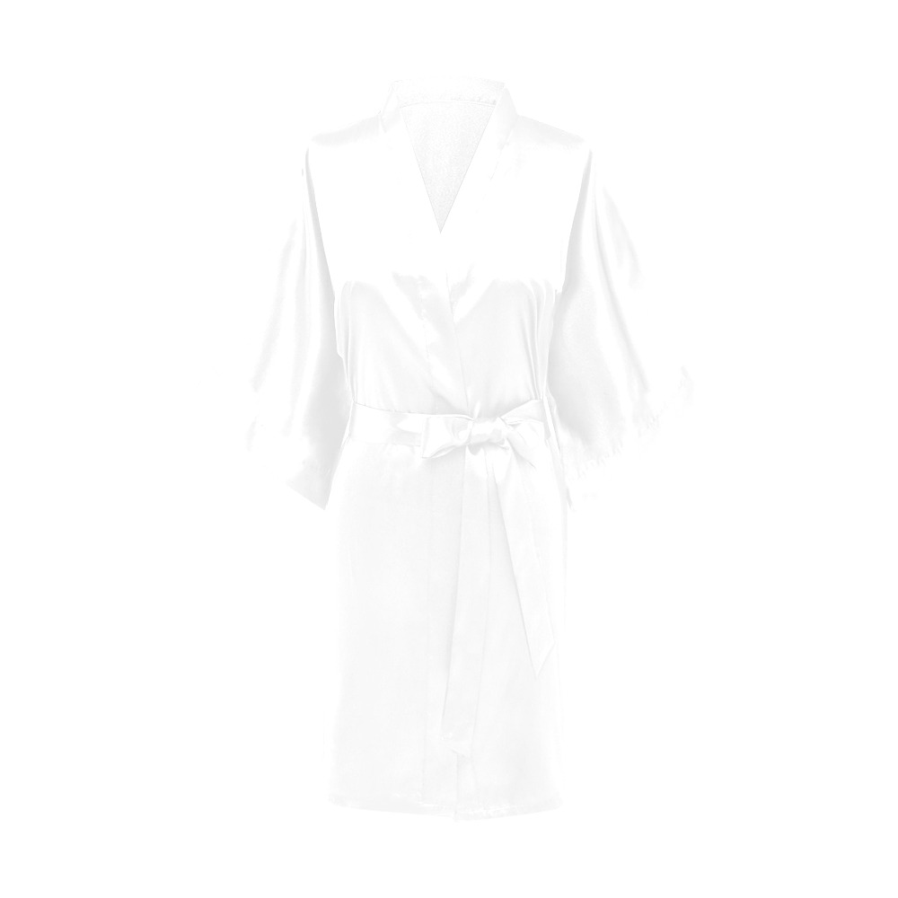 Plain white women's night gown Kimono Robe