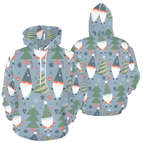 Christmas Gnomes All Over Print Hoodie for Men (USA Size) (Model H13)