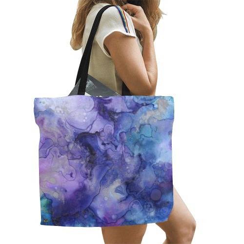 Lavender Fields All Over Print Canvas Tote Bag/Large (Model 1699)