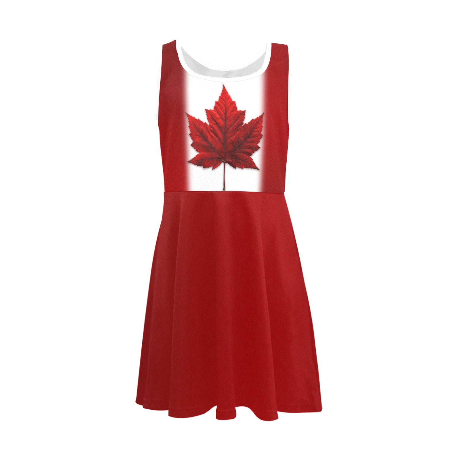 Girl's Canada Flag Dress Girls' Sleeveless Sundress (Model D56)