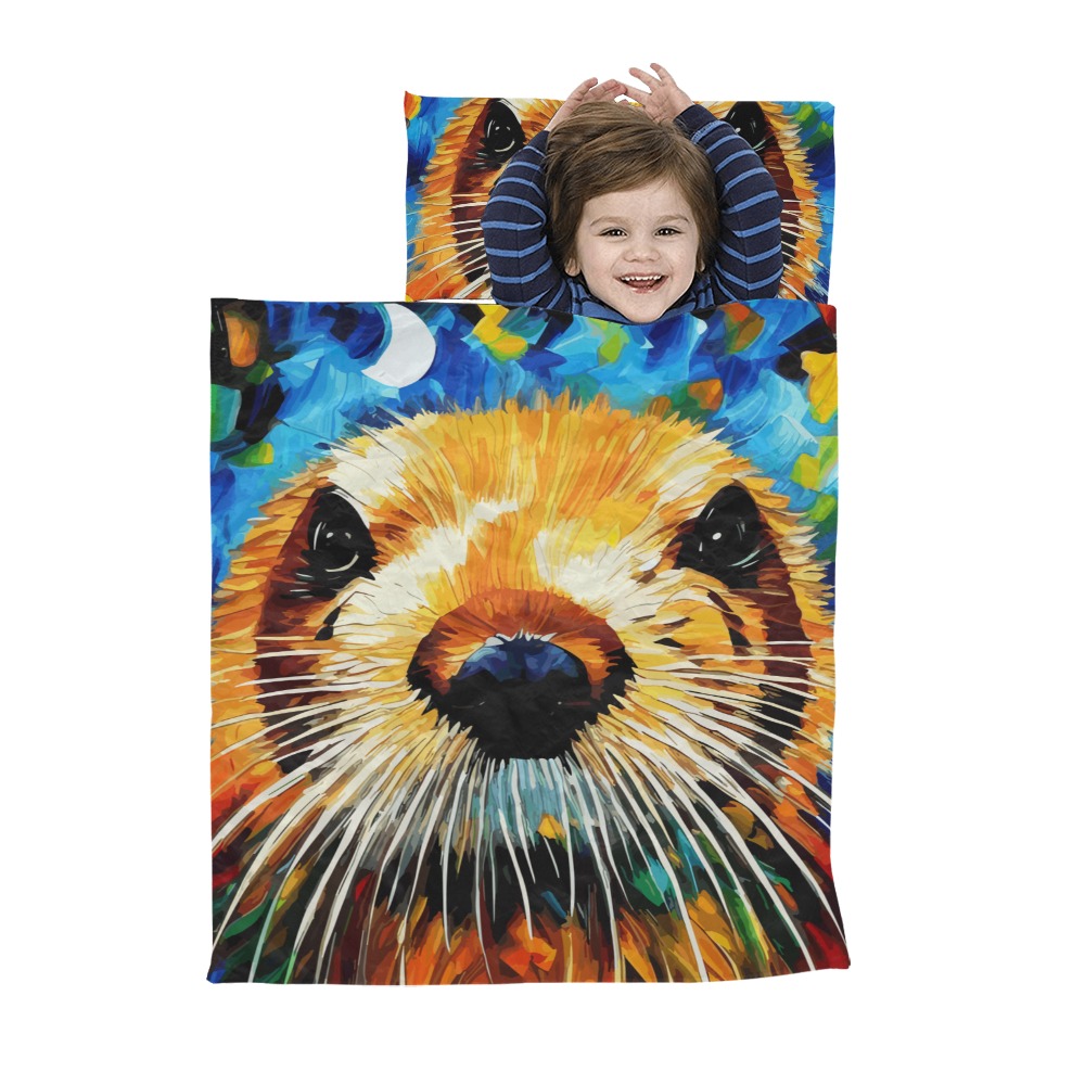 Otter Funny Colorful Animal Art Kids' Sleeping Bag