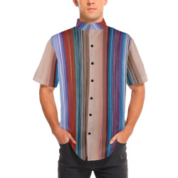 Altered Colours 1537 Men's Stand-Up Collar Short Sleeve Shirt