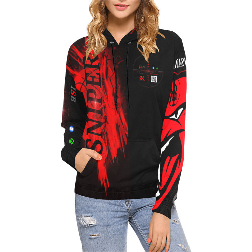 SNIPER ISB DESIGN All Over Print Hoodie for Women (USA Size) (Model H13)