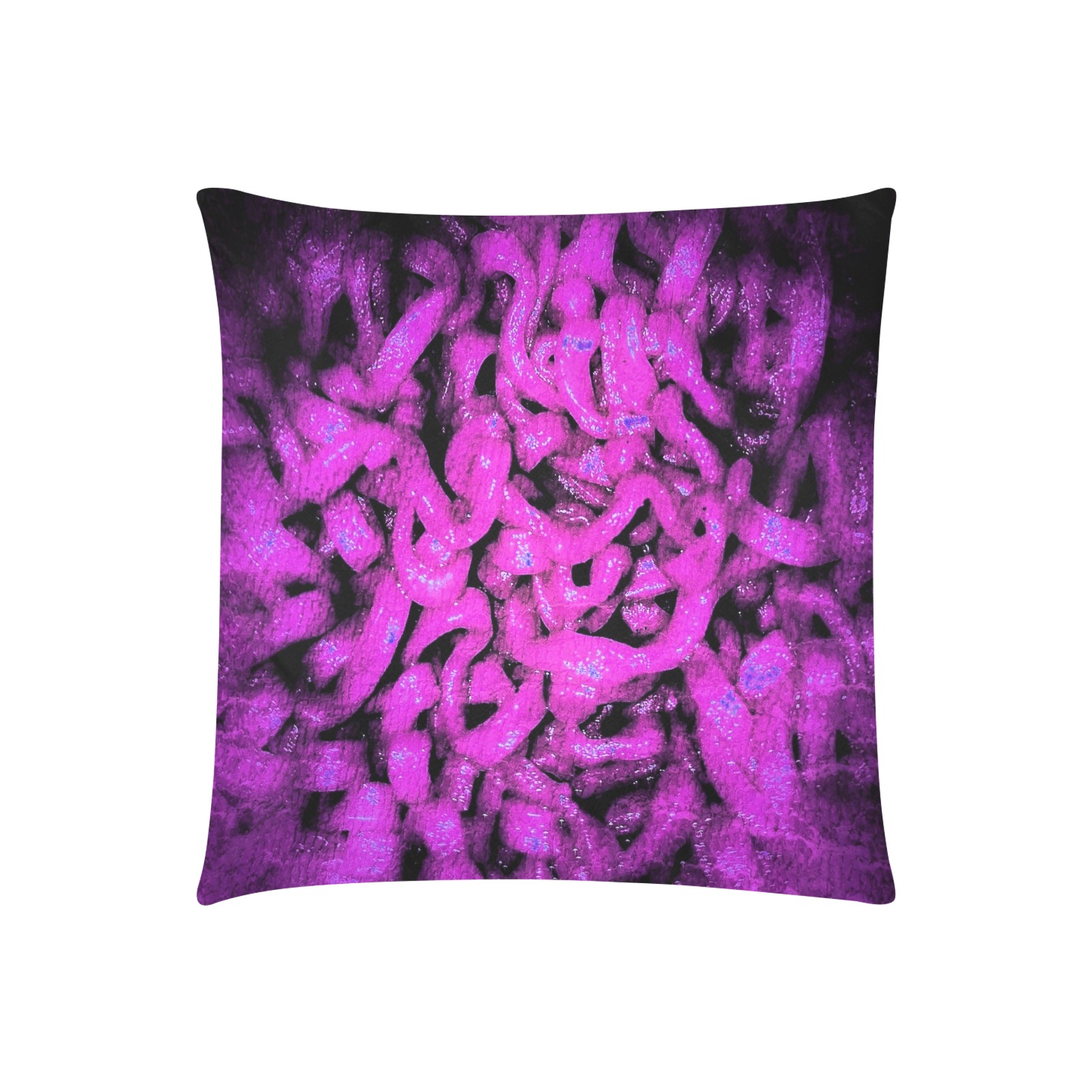 Scary Pink Ramen Custom Zippered Pillow Cases 20"x20" (Two Sides)