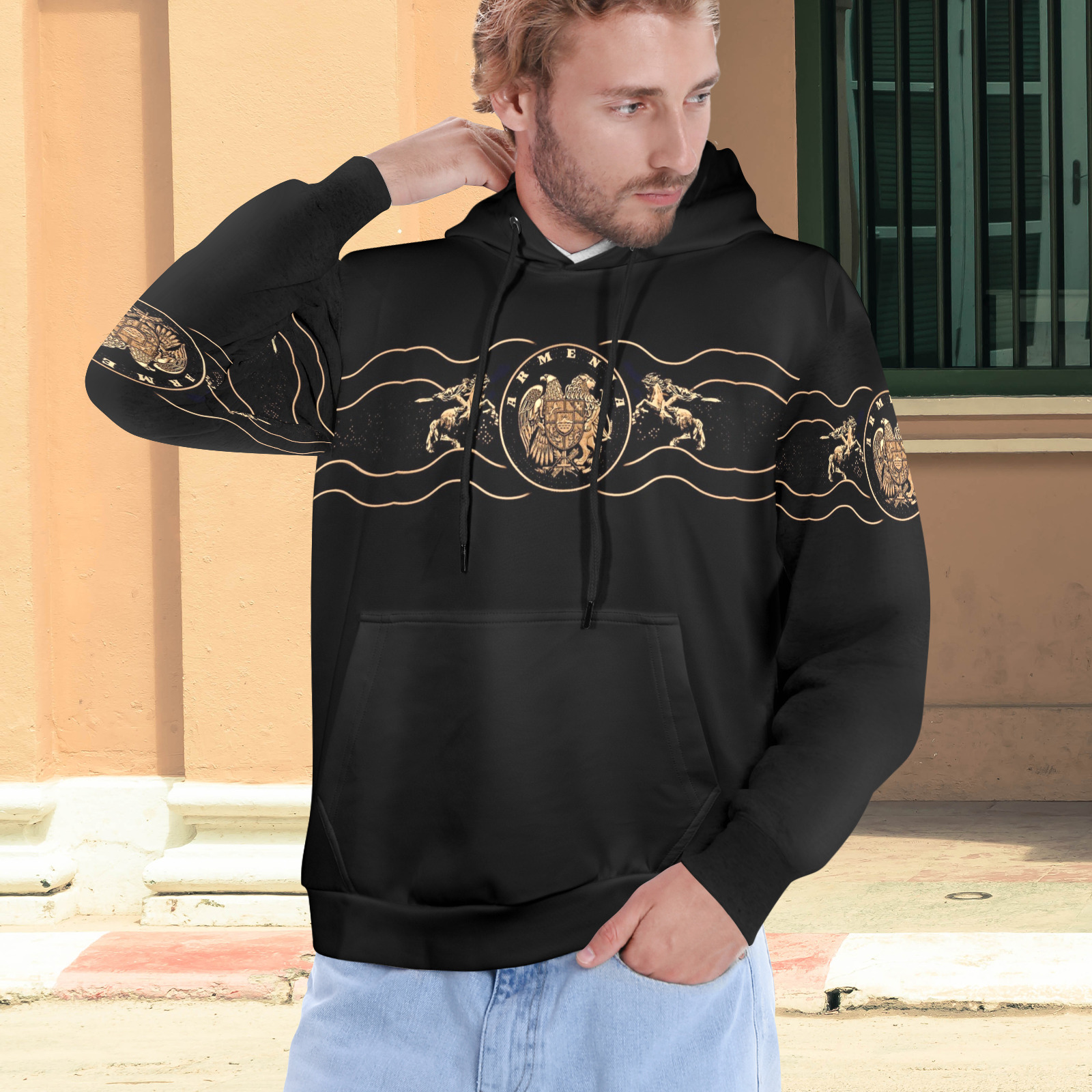 Golden Armenia Men's All Over Print Hoodie (Model H61)